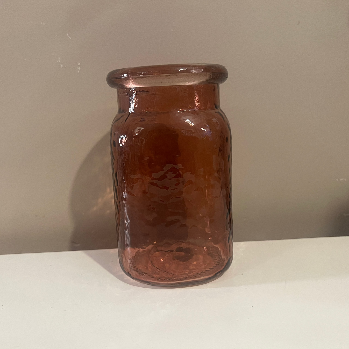 Decorative Glass Vase Red 14cm x6cm