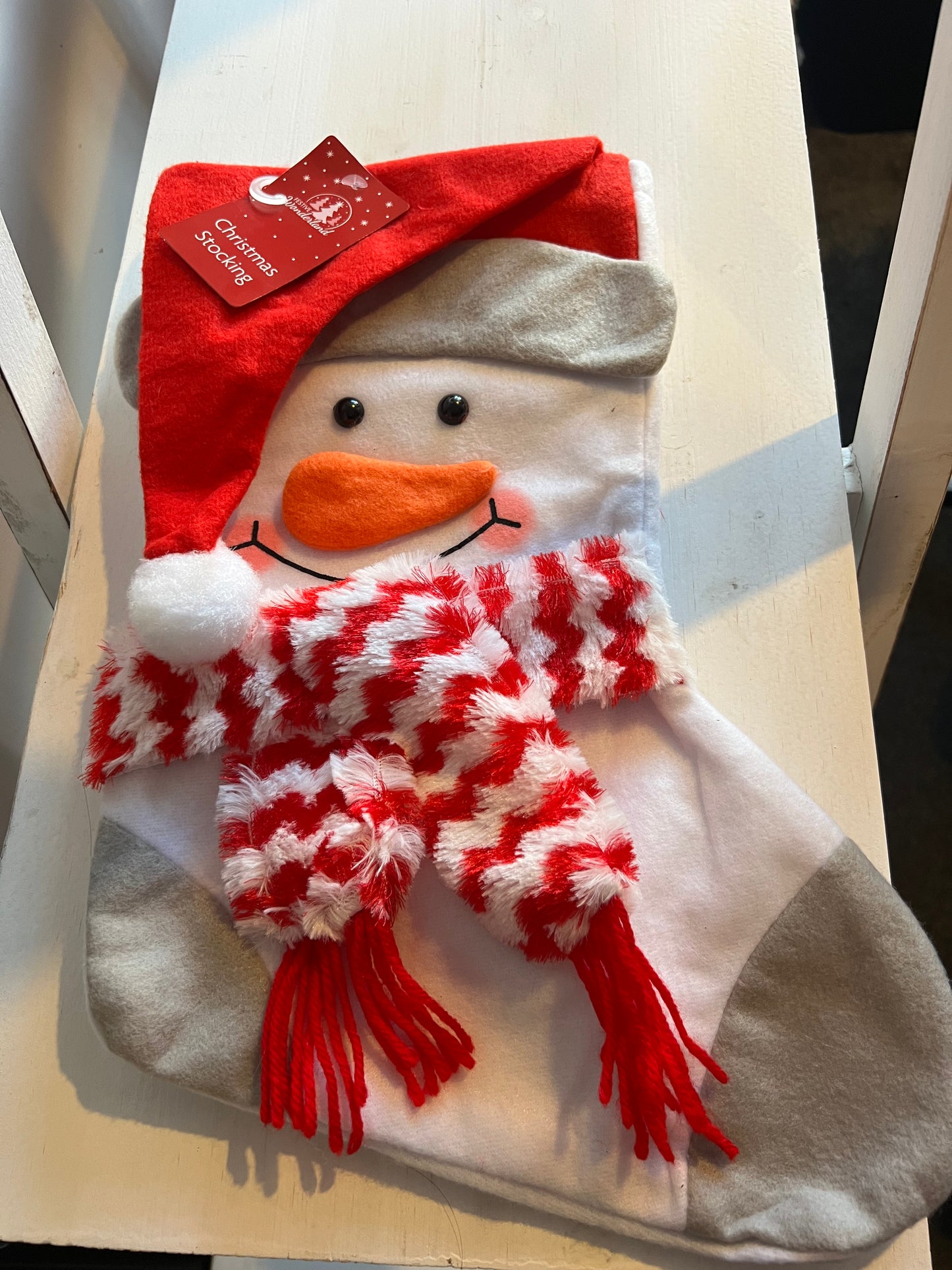 Plush Snowman Christmas Stocking
