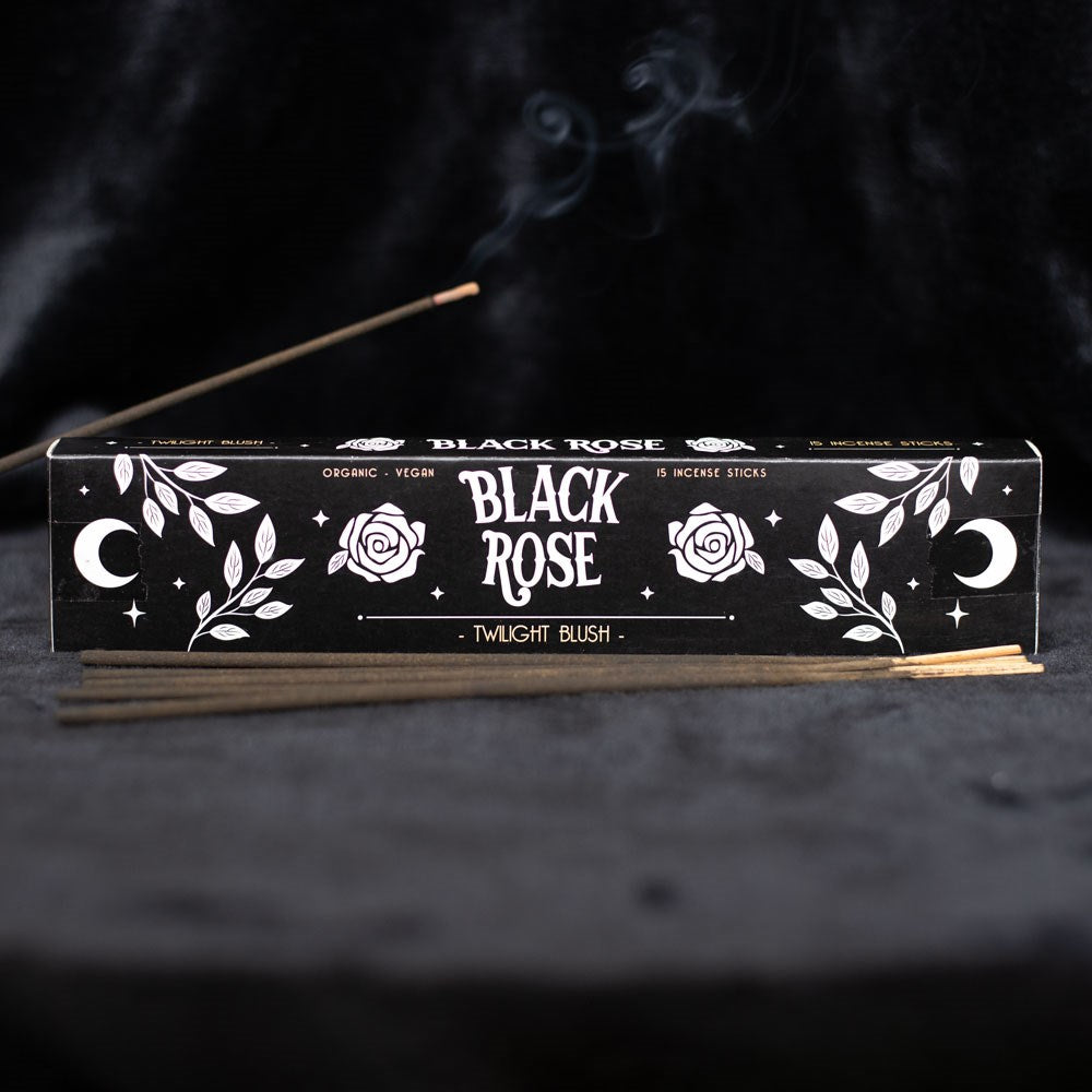 Pack of 15 singular Black Rose Twilight Blush Incense Sticks