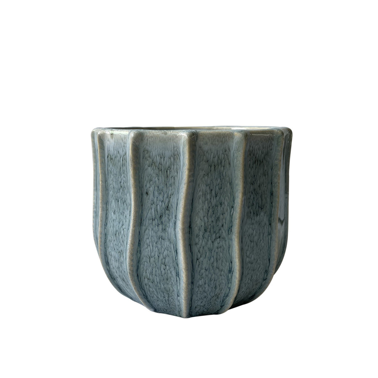 Blue/Grey Ripple Pot 6.5cm
