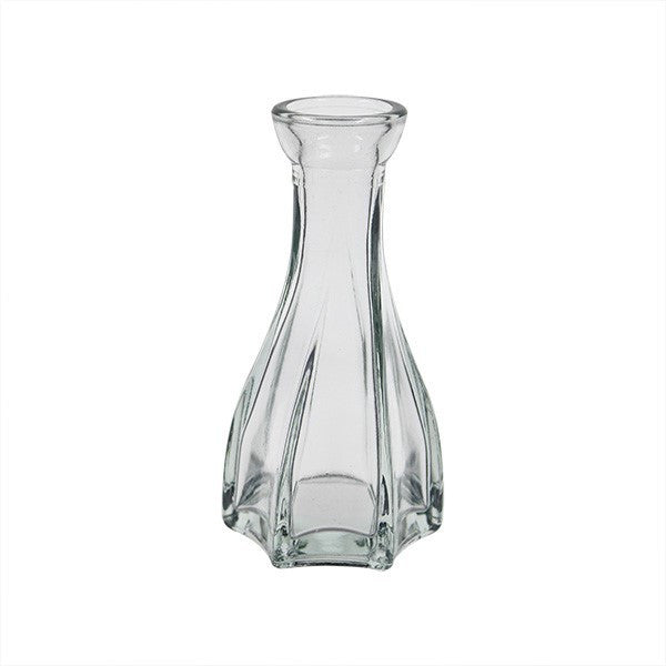 Catalina Twisted Clear Bud Glass Vase (13cm)