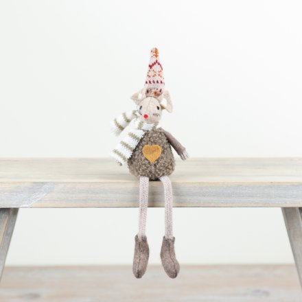 Knitted Jumper Mouse 15cm