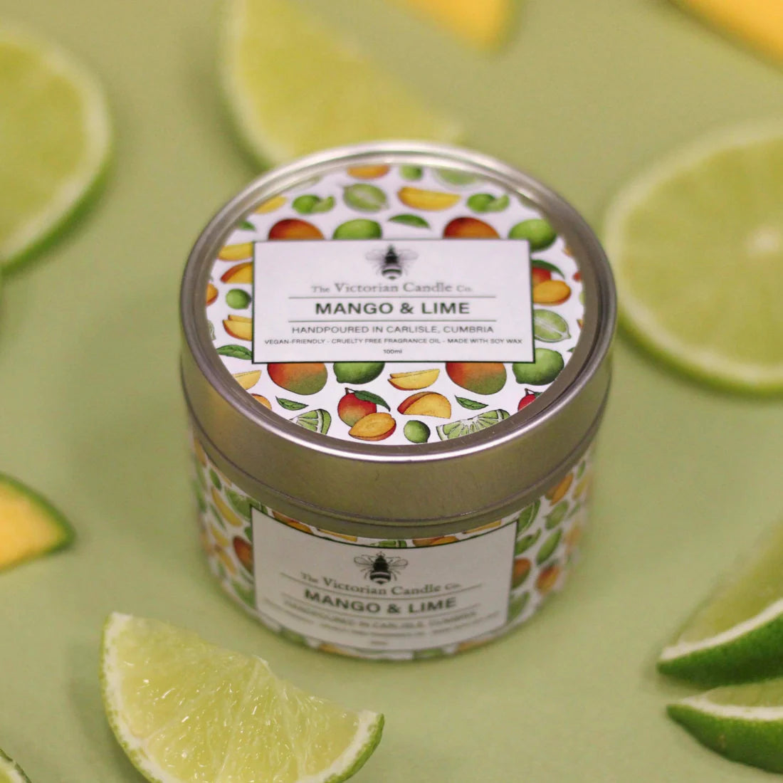 Mango & Lime - Scented Tin Candle, 100ml