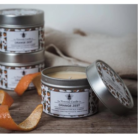 Orange Zest Scented Tin Candle, 100ml