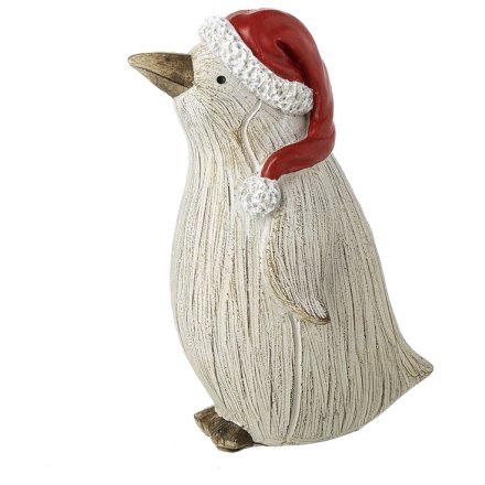 Penguin In Santa Hat, 12cm