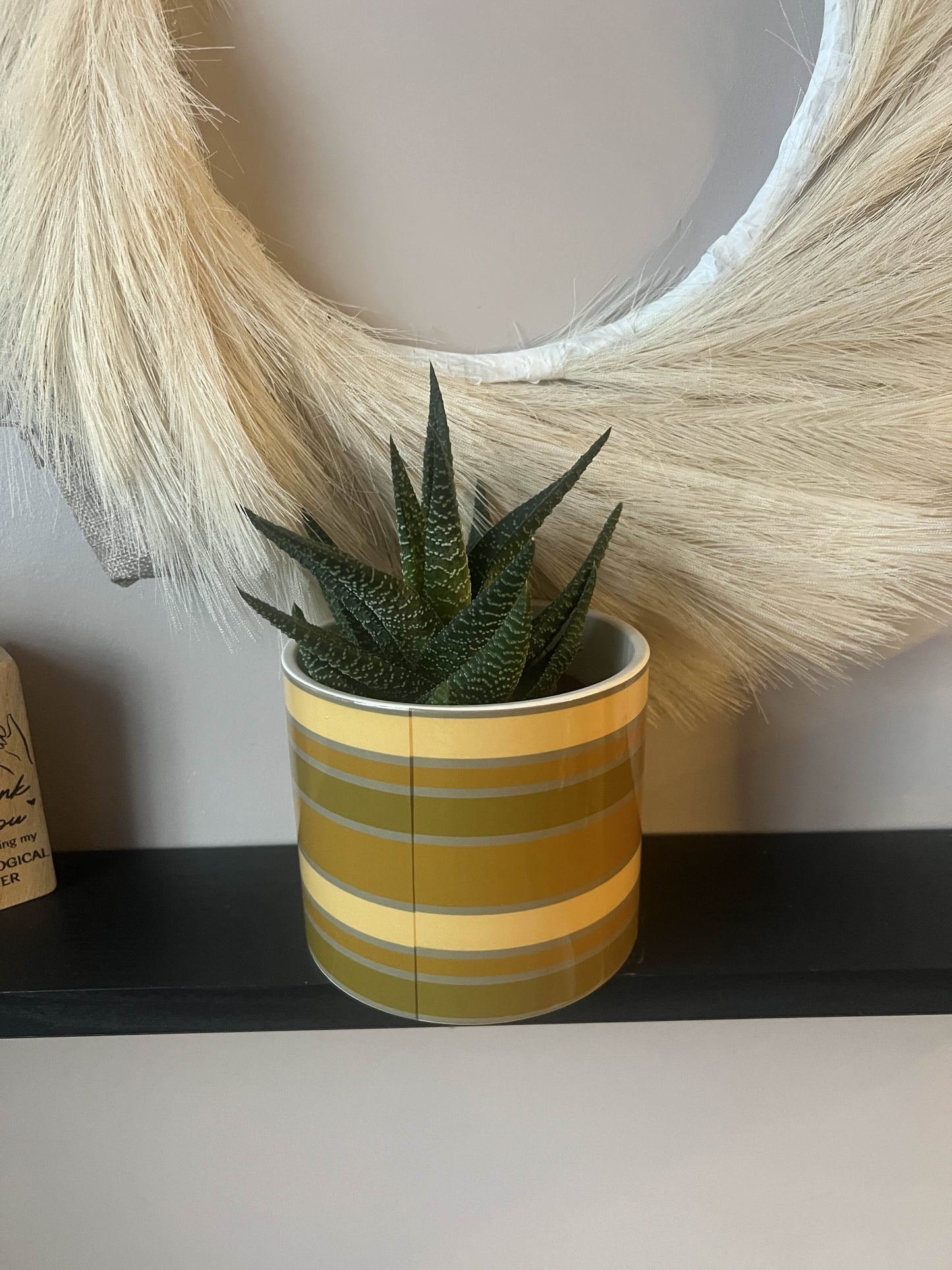 Retro Striped Ceramic Pot 11.5cm (2 Styles)