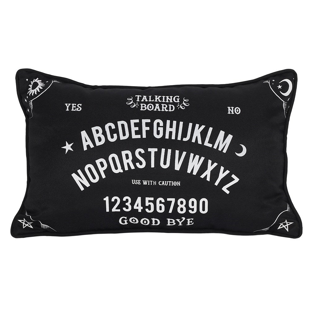 Rectangular Black and White Talking Board Cushion