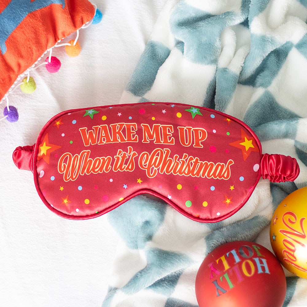 Wake Me Up When It's Christmas Satin Sleep Mask