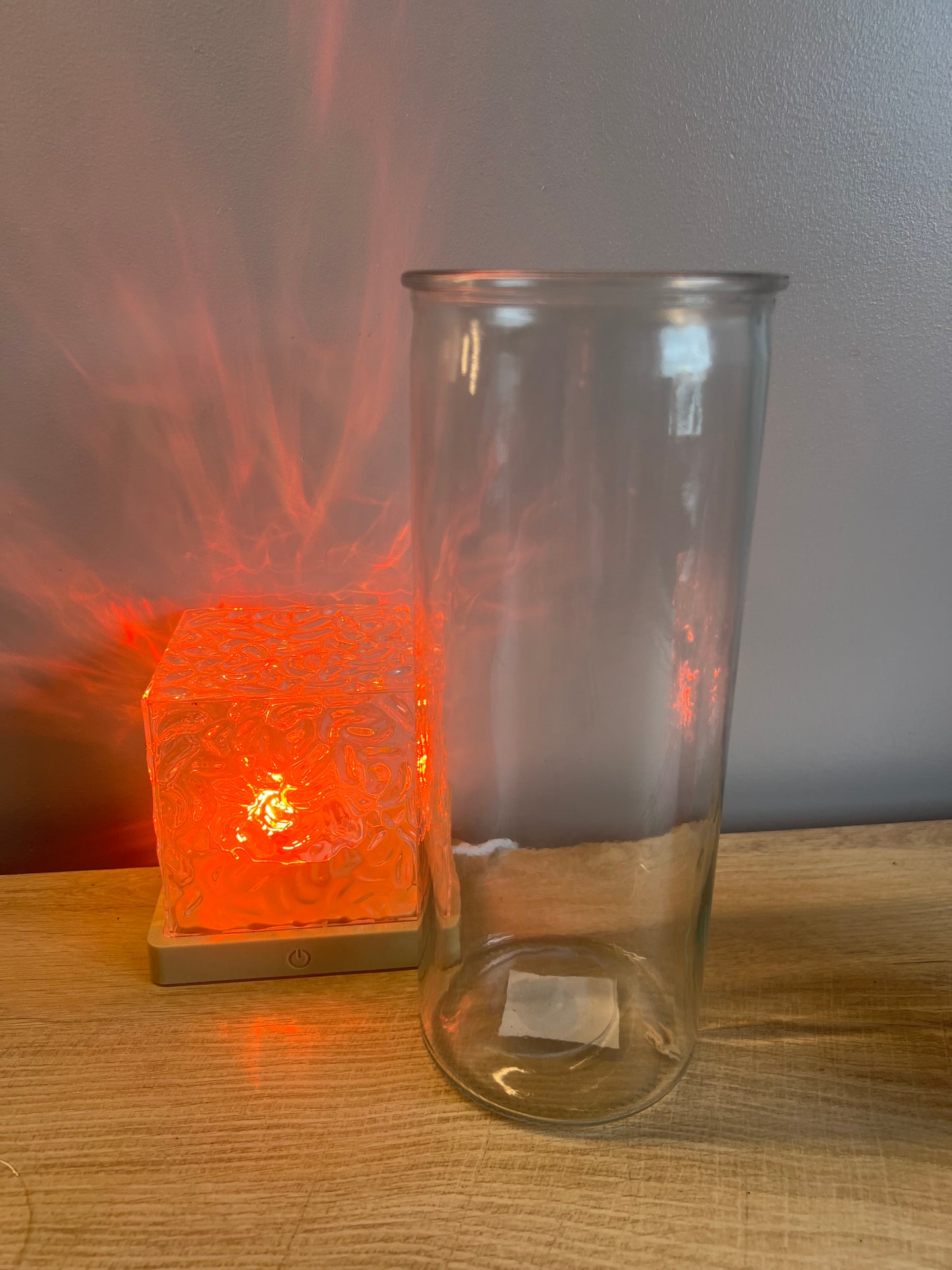 Tall glass Cylinder Jar 20cm tall 10cm wide