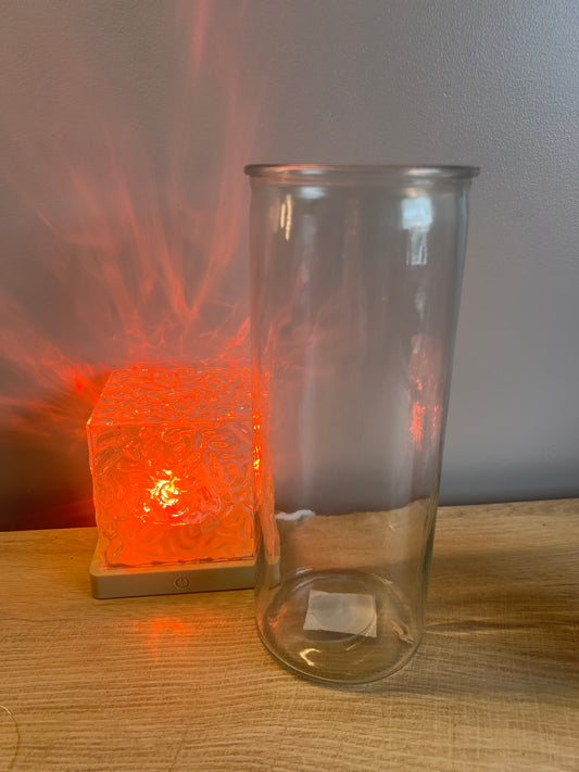 Tall glass Cylinder Jar 20cm tall 10cm wide