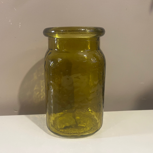 Decorative Glass Vase Yellow 14cm x6cm