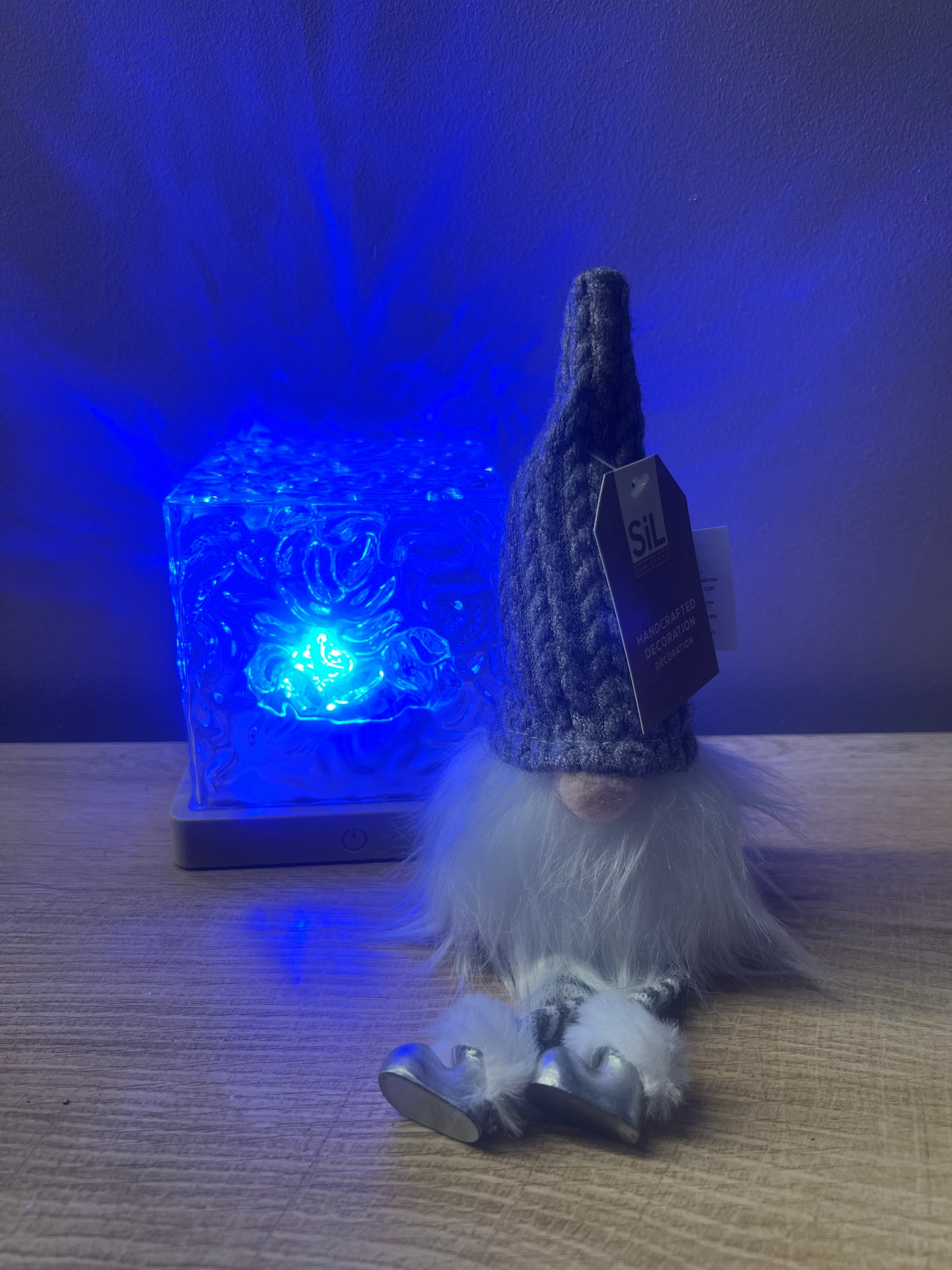 16cm Grey Knitted Hat Gonk with Dangly Legs