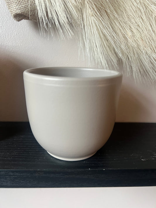 Taupe 8.5cm Ceramic pot