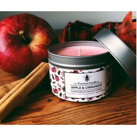 Apple & Cinnamon Scented Tin Candle, 100ml