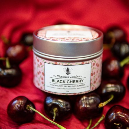Black Cherry Scented Tin Candle, 100ml