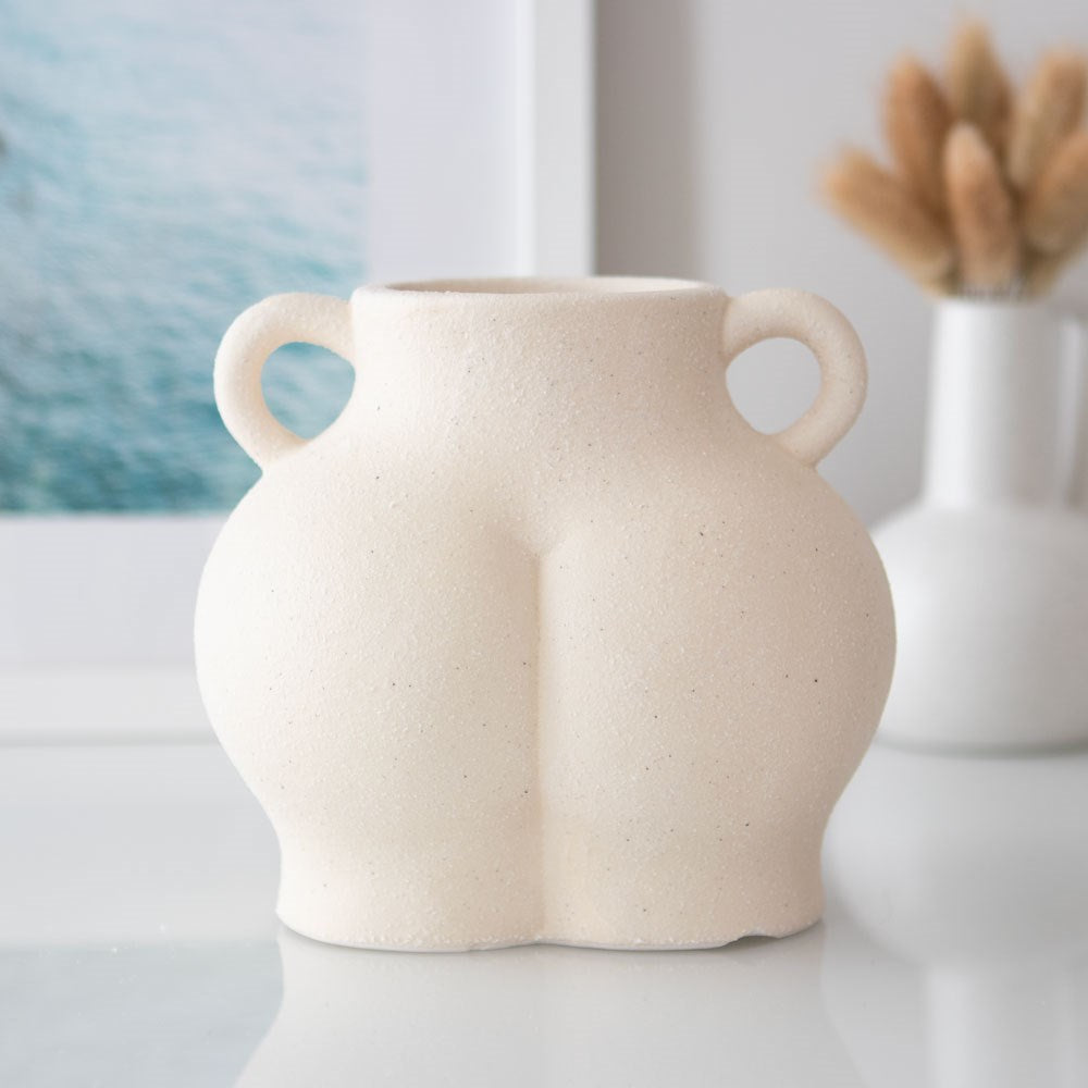 Cream Speckle Bum Plant Pot 8cm