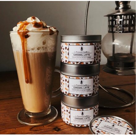 Caramel Latte Scented Tin Candle, 100ml
