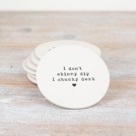 Chunky Dunk Porcelain Coaster, 10cm