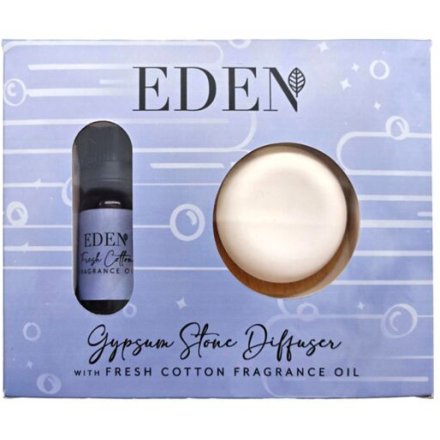 Fresh Cotton Gypsum Stone Diffuser & Fragrance Oil Set