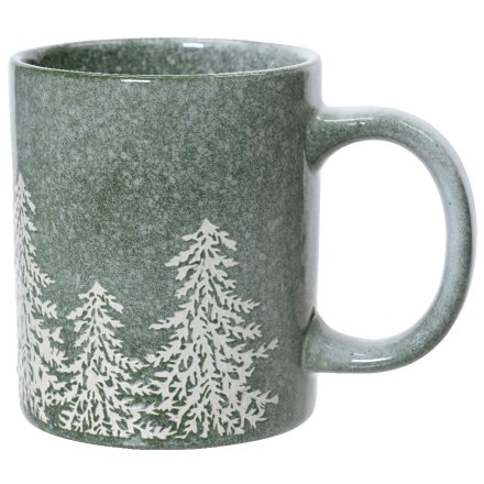 Woodland Frosted Tree Mug, 12cm
