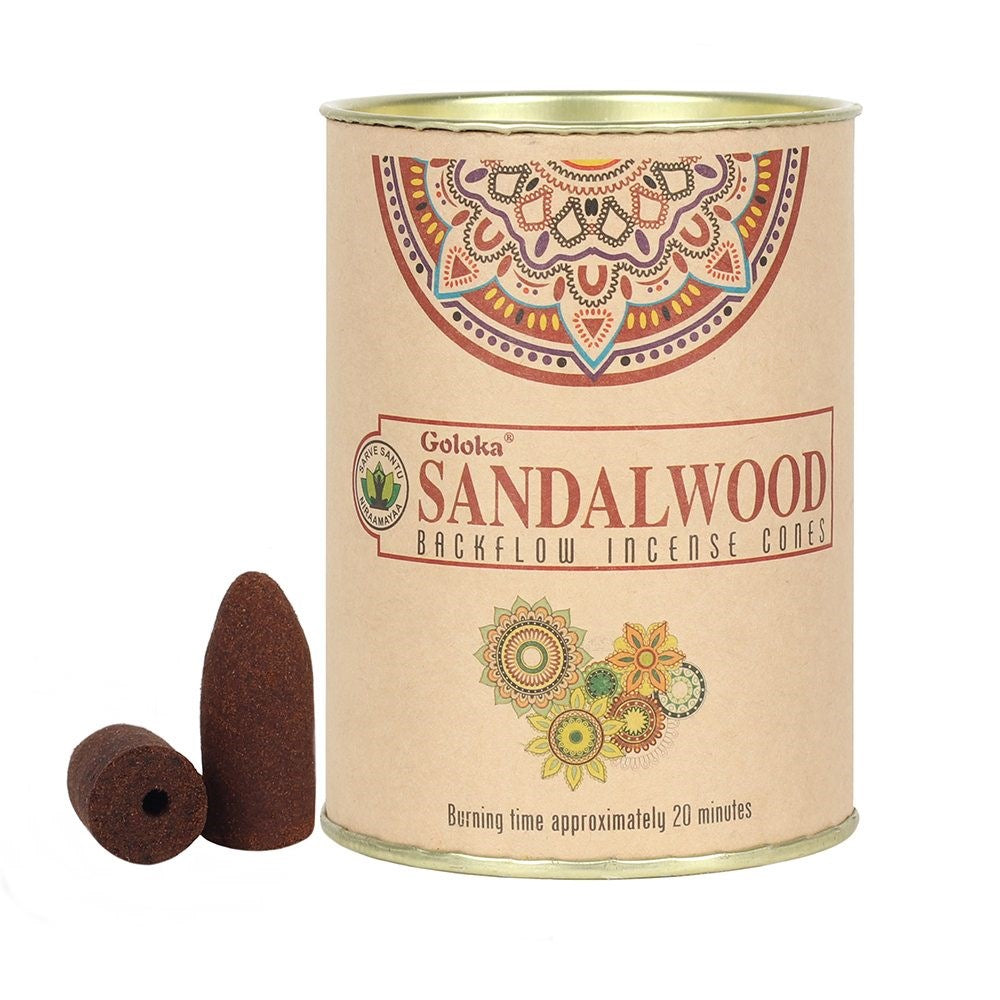 Goloka Sandalwood Backflow Cones Tin