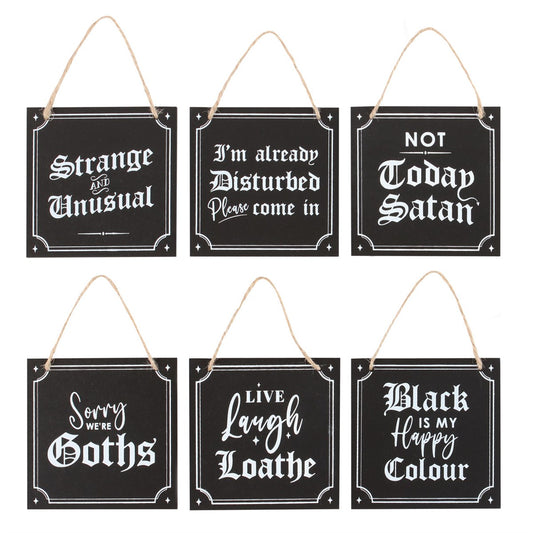 Gothic Mini Signs (6 styles)