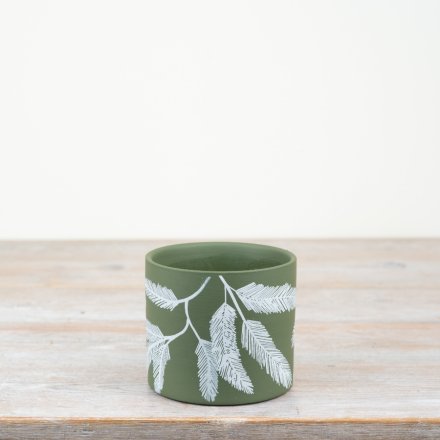 Green Leaf Plant Pot 10cm