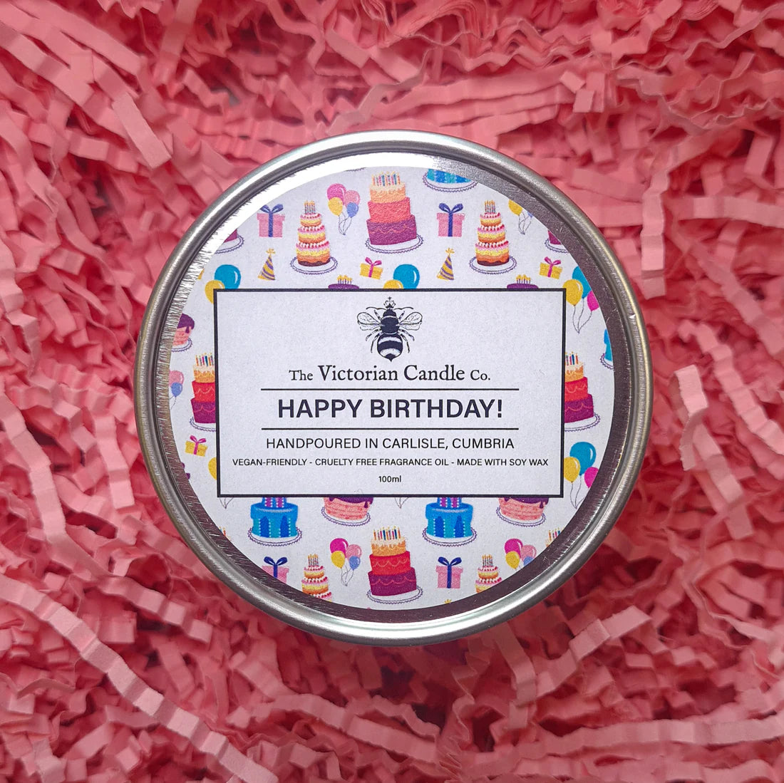 Happy Birthday - Scented Tin Candle, 100ml