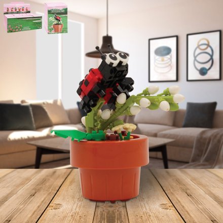 Mini Bricks Flower with Ladybird, 11cm