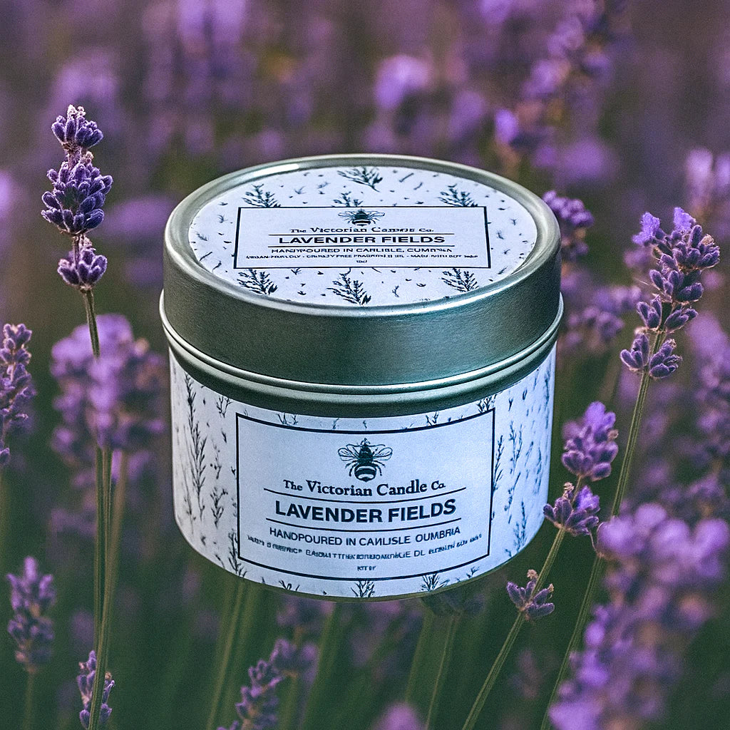Lavender Fields Scented Tin Candle, 100ml