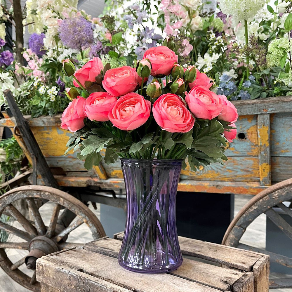 Lilac Floraline Hand Tie Glass Vase (20cm)