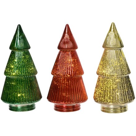 Micro Led Glass Tree, 23cm (3 colours to choose from)