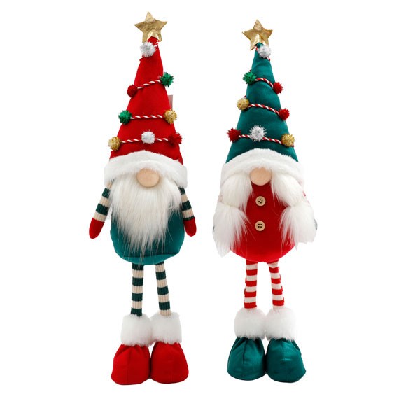46cm Standing Santa Gonk with Christmas Tree Hat (2 styles)