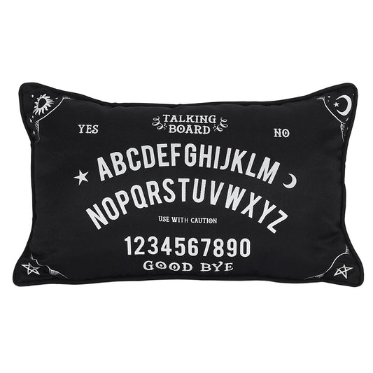 Rectangular Black and White Talking Board Cushion