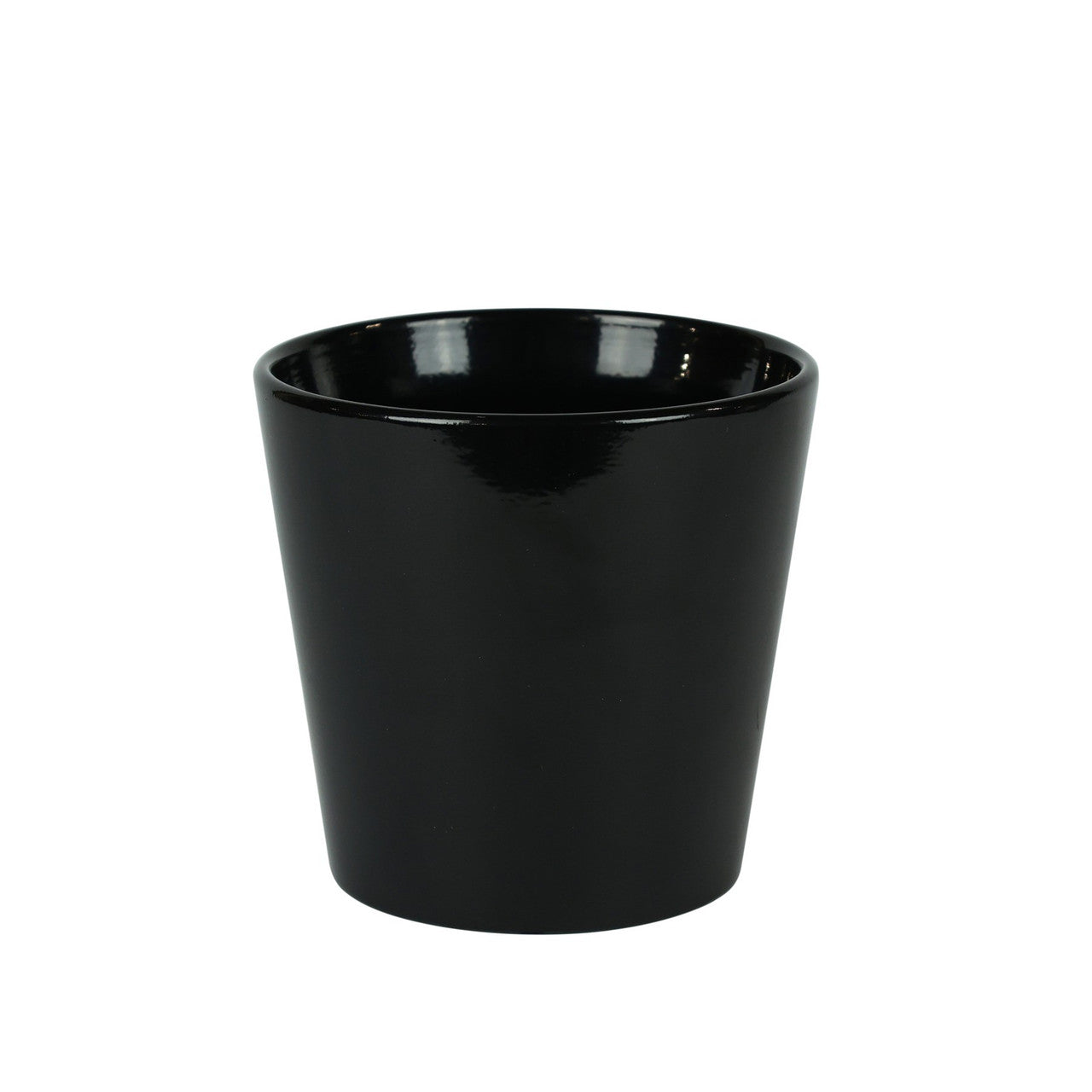 Vienna Glossy Black Ceramic Pot 11.5cm inner