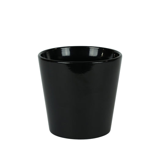 Vienna Glossy Black Ceramic Pot 11.5cm inner